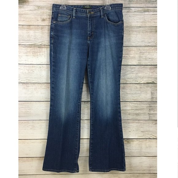Eddie Bauer Shaped Bootcut Blue Denim Jeans - Picture 1 of 9